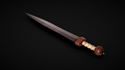 Mainz Gladius rome, ancient, soldier, mainz, historical, shortsword, roman, gladius, antiquity, authentic, substance_painter, weapon, blender, military, zbrush, sword, blade, history