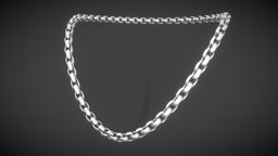 Big Silver Chain -  Neck Chain jewellery, jewel, prop, jewelry, fashion, silver, metal, chain, accesory, necklace, accesories, fashiondesign, streetwear, necklaces, gamereadyasset, fashion-style, asset, gold, gameready, gold_chain, neckchain, silverchain, necklacependant, goldchain, necklacejewelry