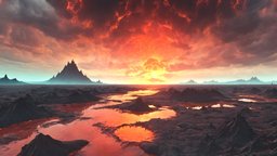 HDRI Lava Land Panorama H landscape, 360, vr, lava, virtualreality, magma, panorama, equirectangular, hdri, skybox, hdr, spherical-panorama, createdwithai, skysphere