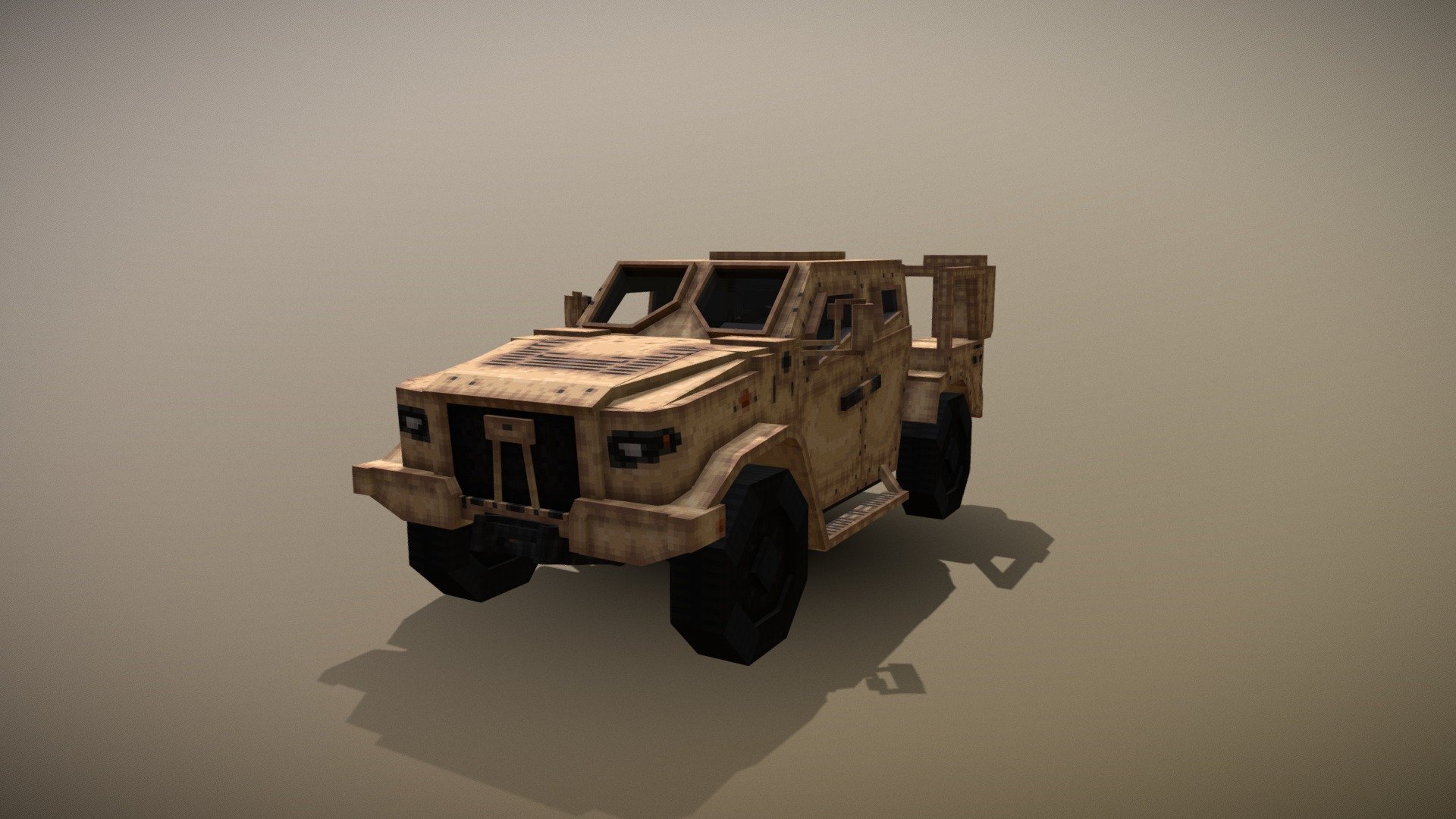 The JLTV M1280 vehicle made in collaboration with myself doing the texture and Wave Cherry making the model. Made in Blockbench and rendered here in Sketchfab. (Interior yet to be done)