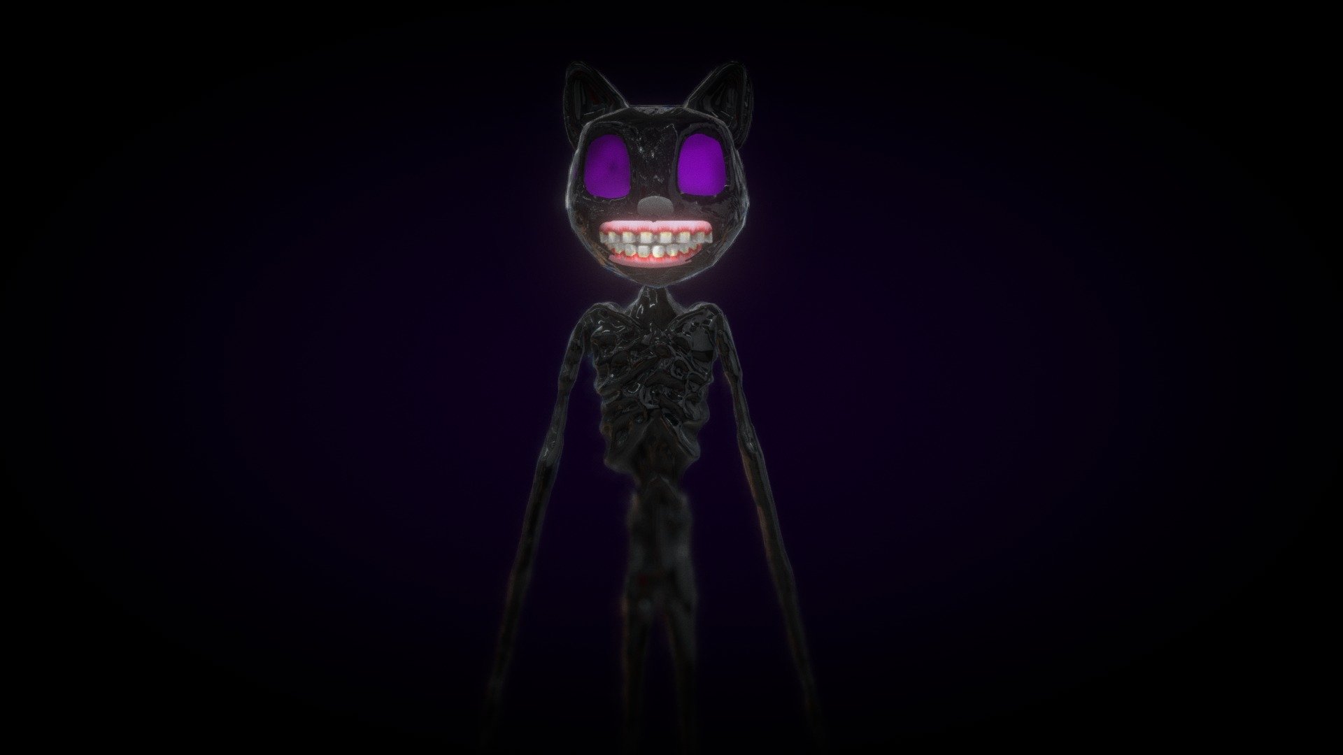 I made this model in Roblox Studio using multiple different parts. I cannot even name them all, so I will just say the basics. The head is Cartoon Cat from GMOD (the old version) and the body is a Siren Head.