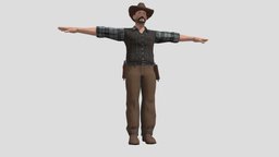 Western Cowboy (Rigged)