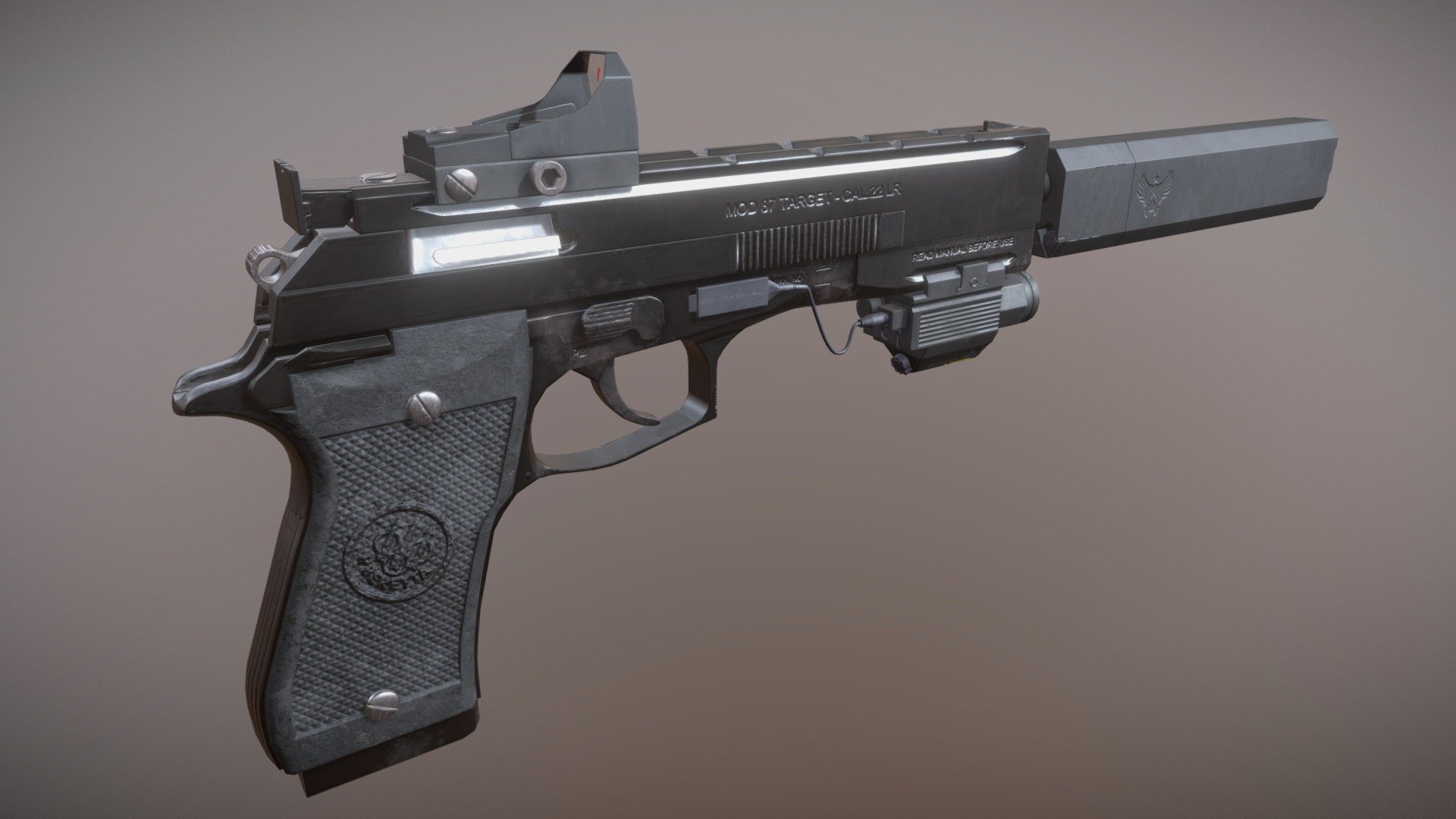 This weapon was created using the high to low poly bake workflow as well as the substance painter pbr metalness workflow. I am super happy with the results and I hope you guys like it as well. Thanks!
