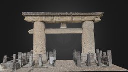 Motoki Torii gate(Japan) gate, japan, heritage, shrine, torii, shinto, realitycapture, photogrammetry, stone, history, yamagta