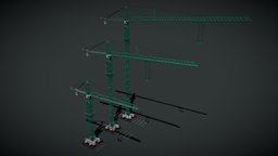Liebherr 630 EC-H 40 (Green) (Cities Skylines) liebherr, tower-crane, cities-skylines