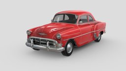 Chevrolet Club Coupe 1953 wheel, power, transportation, cars, van, club, chevrolet, motor, vintage, driving, antique, classic, automotive, vehicle, lowpoly, car, clubcoupe