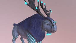 Buffalo Bison Beast beast, buffalo, alien, substancepainter, substance, creature, rigged