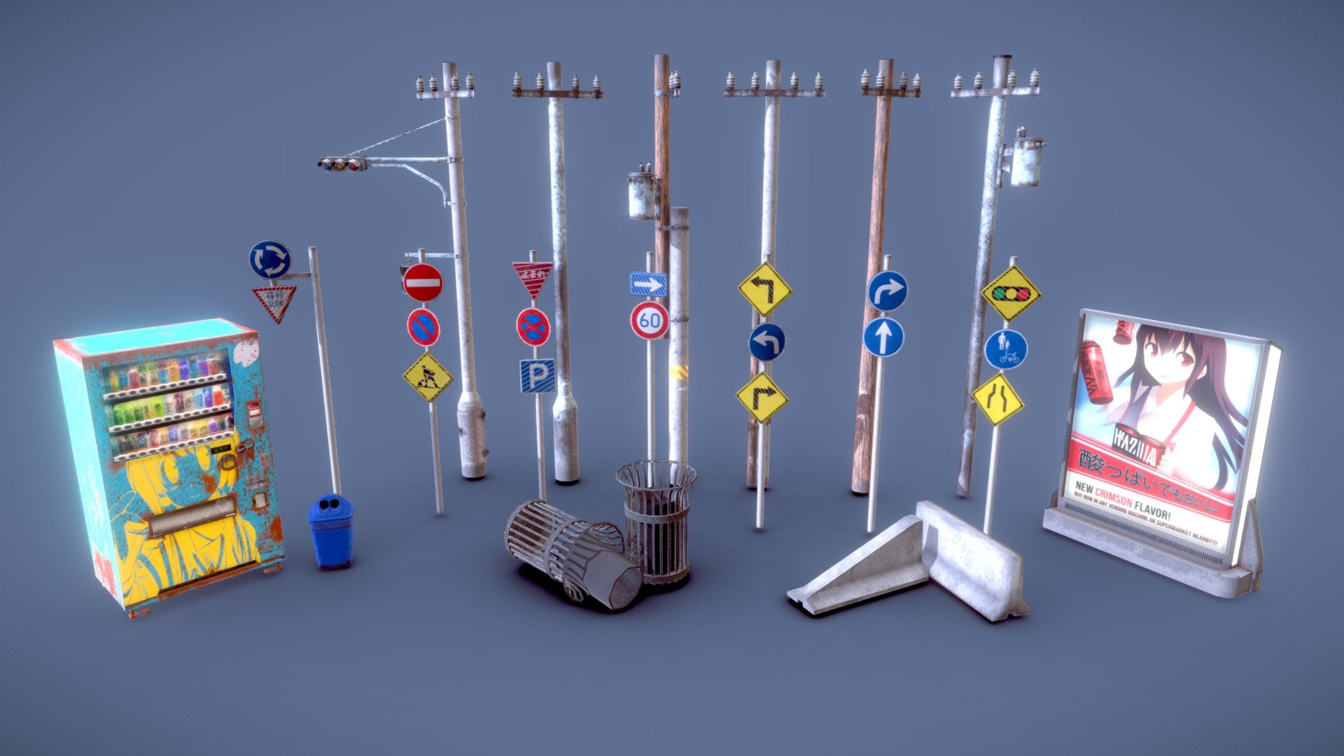 Assets used in a Unity project I am currently working on. 

Feel free to download and use for your own purpose.

Thank you for your time.