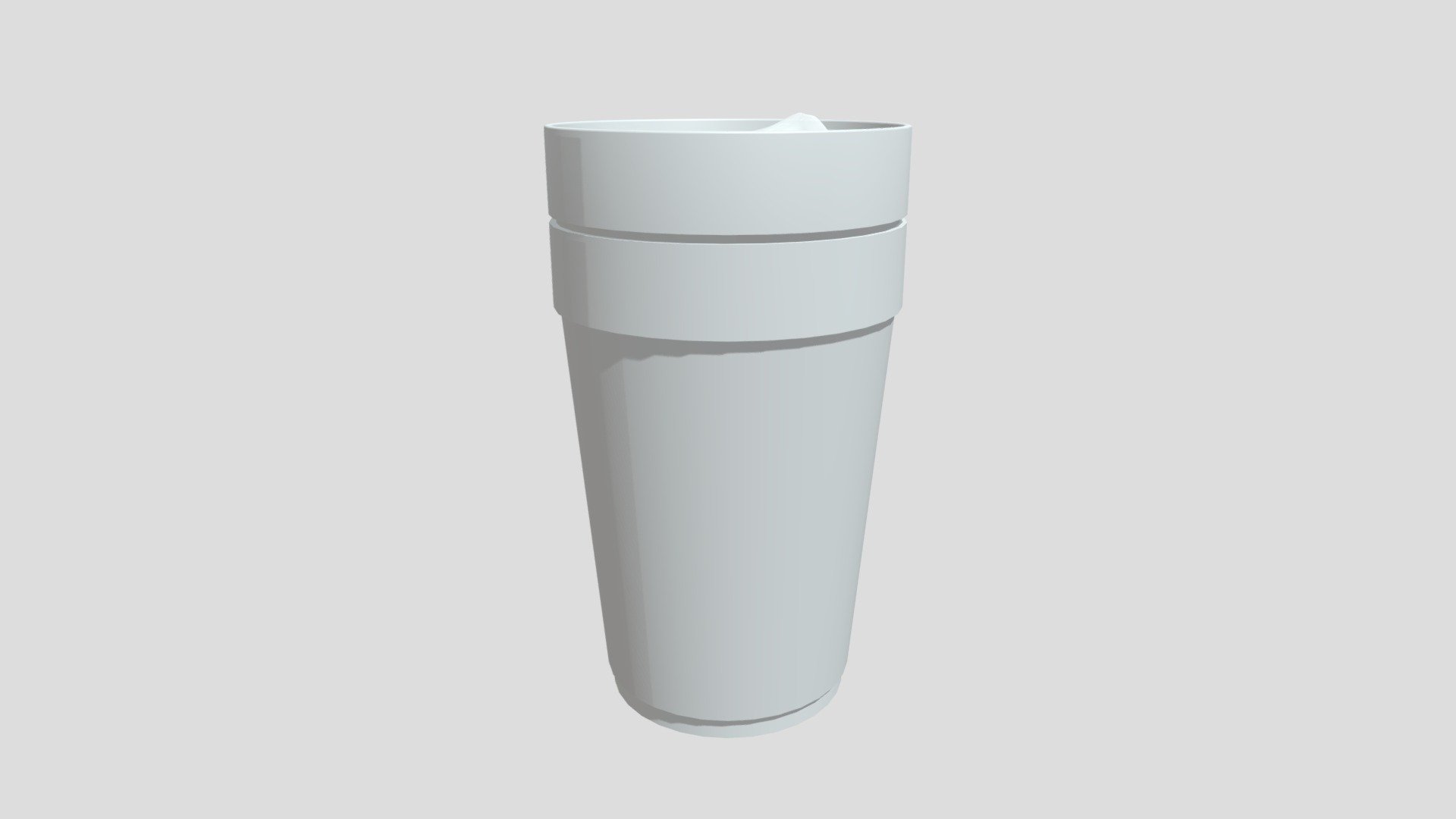 Lean double cup with ice cubes. Realistic styrofoam textured cup. Two seperate cups (not merged).\nRealistic lean and ice cube textures.\nPerfect for Yeat style music videos, as a background prop.\n\nmade in blender.