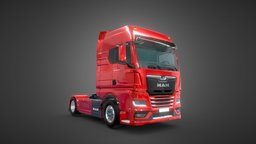 Man TGX 2020 Semi Truck truck, red, trucks, semi, mod, freighter, logistics, tractor, prime, freight, lorry, trucker, 2020, heavy-duty, 4x2, mover, diesel-tractor, freightliner, semi-truck, semitruck, tgx, truck-heavy-vehicle, game, 3d, blender, model, man, gameasset, tractor-truck