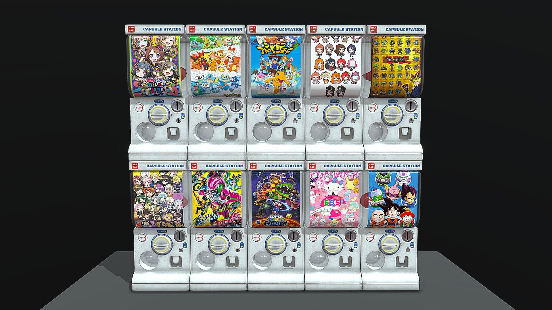 Low-poly Gacha Capsule Machine

Modeled in Maya, UV mapped and textured.

Available Format: OBJ, FBX

Thank you so much for your interest!