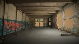 Large abandoned hall, graffiti and skatepark room, ruin, abandoned, skateboarding, 3d-scan, garage, urban, post, secret, magazine, skatepark, graffiti, walls, vr, garbage, damaged, hall, destruction, rubble, renovation, destroyed, scan3d, streetart, urbex, graffiti-art, manufactory, exploring, photoscan, realitycapture, photogrammetry, art, building, factory, textured, devastated, noai