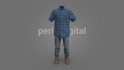 Daily Clothing Series - Blue fashion, clothes, costume, casual, outfit, clothing, perisdigital