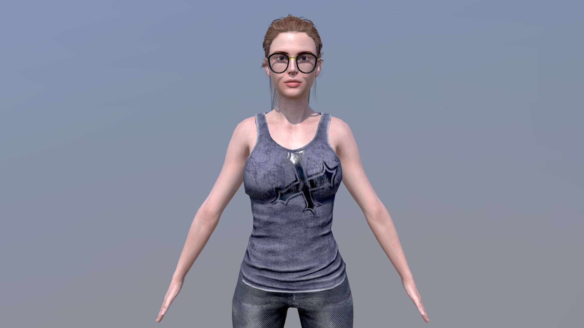 WOMAN-01 CHARACTER

IF YOU NEED MORE BASE MESH OR ANIMATED REALISTIC CHARACTERS PLEASE CHECK MY PROFILE.

*** AVAILABLE FILE FORMATS  :-**





3DS MAX   (.max)   ver- 2011




UNREAL ENGINE (.uproject)  ver- 4.19




UNITY 3D  (.unitypackage)  ver - 2018




CINEMA 4D  (.c4d)     ver- R19      




BLENDER  (.blend)     ver- 2.9




SKETCHUP  (.skp)  ver- 2017




COLLADA  (.dae) 




.obj , .mtl




.fbx




.3ds 




.stl




.dxf



*** MORPH CONTROLS:-**





68 FACE  CONTROLS




07 TONGUE  CONTROLS



- NOTES





MAIN PRODUCT IS HIGH POLY MODEL




ALSO INCLUDED LOW POLY GAME BASE MODEL ONLY IN FBX FORMAT 




RIGGED , ANIMATED , UV MAPED , PBR TEXTURES



- POLYGONS




HIGH POLY MODEL*

38923(POLY) ,, 32732(VERT) ,, 57538(TRI)




LOW POLY MODEL*

12799 (POLY) ,, 11922 (VERT) ,, 20950 (TRI) 



![]