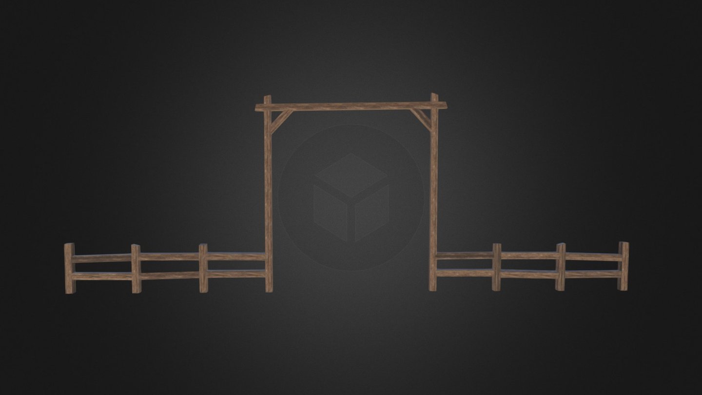 Western themed Fence and Gate combination. Modeled / Textured in Unity ProCore.