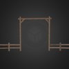 Fence and Gate (Wood) fence, gate, wooden, pen, wood