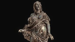 Singing figure from Vienna Ringtheater_bronze ancient, exterior, eastern, public, decor, statue, interior-design, ancient-cultures, easterneurope, exterior-public, rome-ancient, asset, art, decoration, sculpture, interior