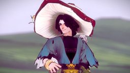 Mushroom Mage hat, mushroom, frog, toad, mage, man, fantasy, magic