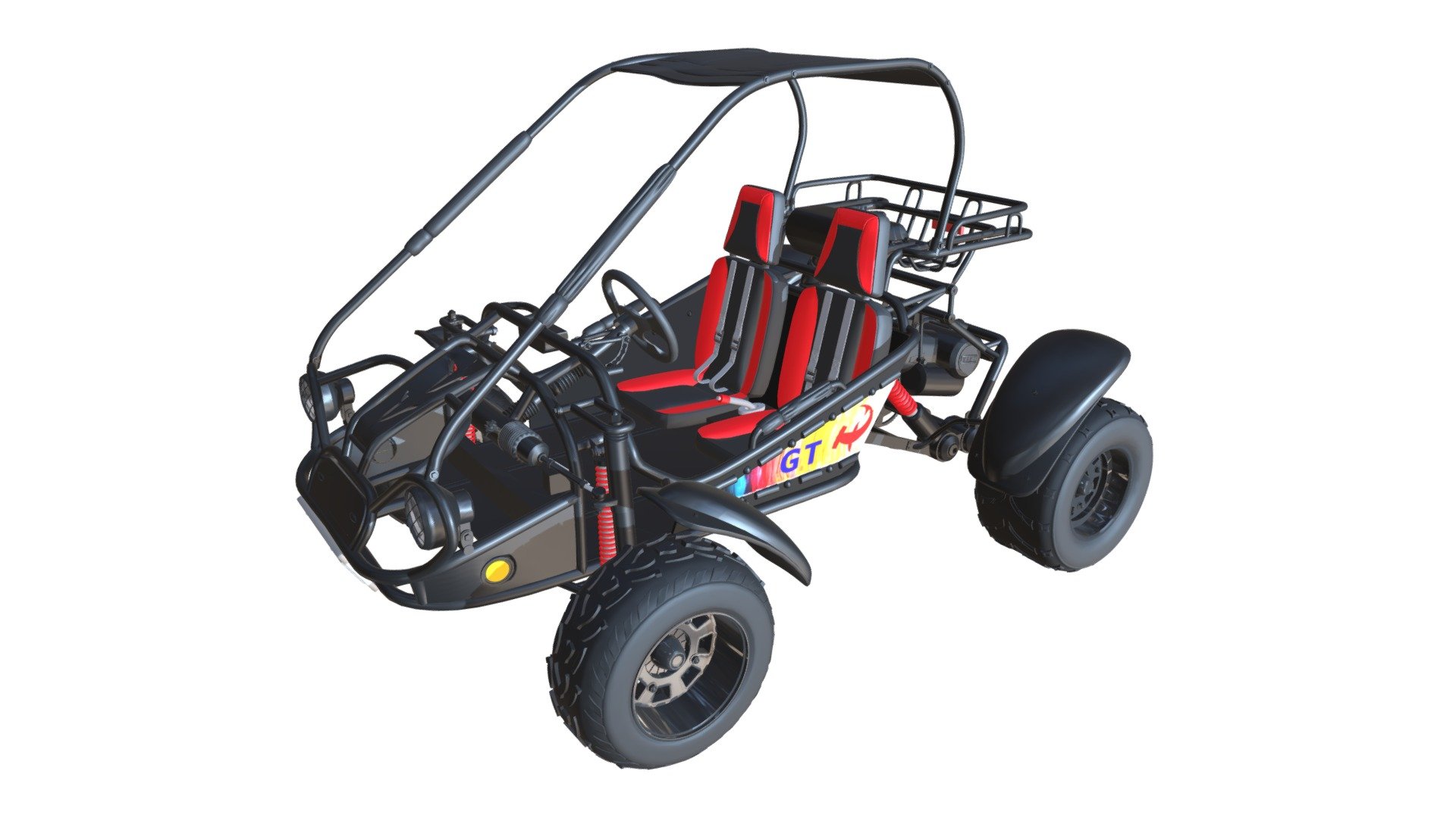 Quality 3d model of an off road buggy.