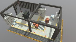 CSGO: Vertigo - Site B fps, diorama, csgo, counterstrike, pixeltexture, counter-strike-global-offensive, counter-strike, pixel-art, blockbench, pixel-texture, low-poly, game, lowpoly, pixelart, diorama3d