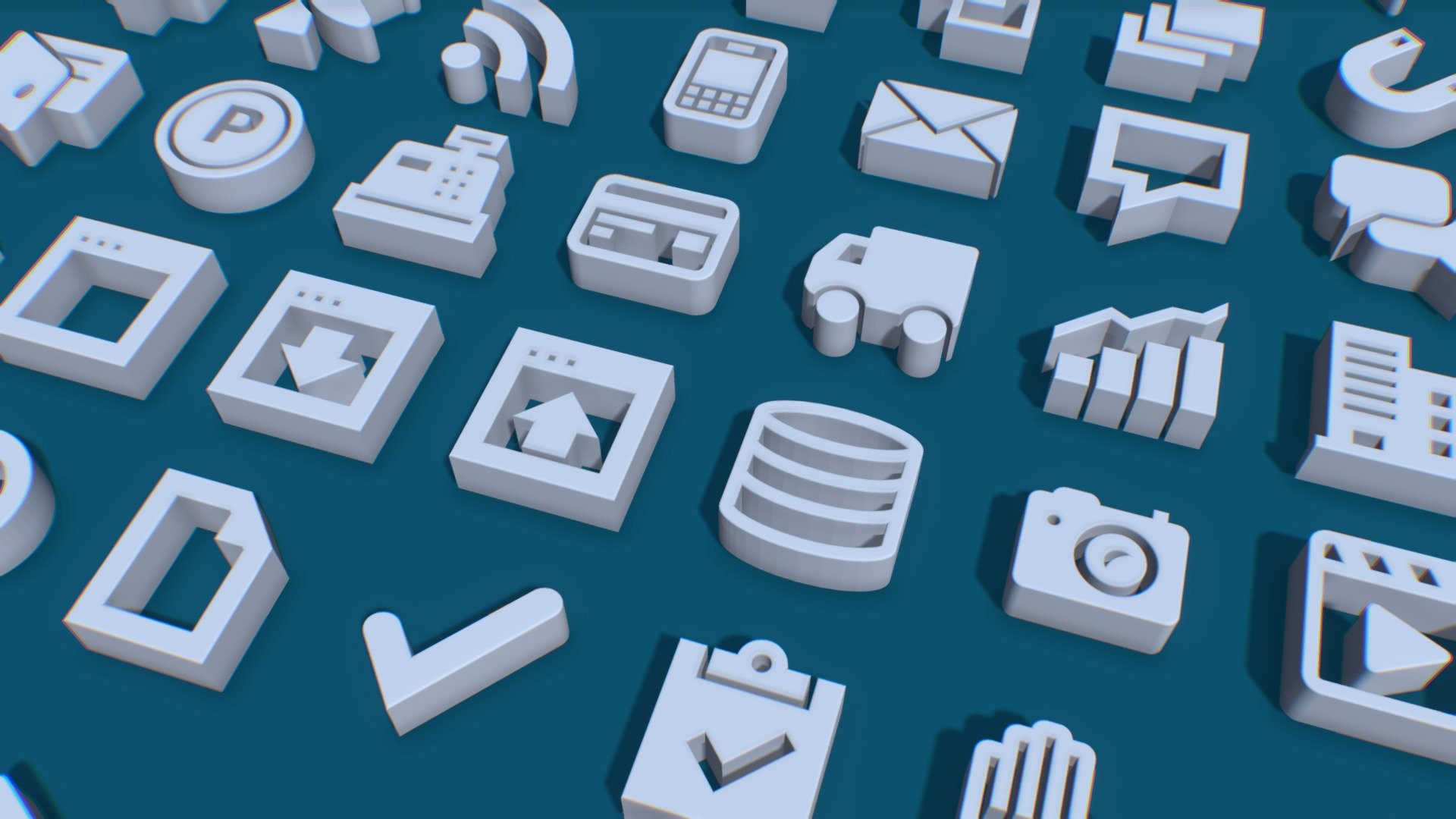 Add an extra dimension of coolness to your next design.

A 3D collection of UI Icons, suitable for any project:




UX Design

App Development

Graphic Design

Motion Design

Visual Effects

Video &amp; Computer Games

Virtual, Augmented &amp; Mixed Reality

Web Development &amp; Design

Polygons:




Average poly-count ranging from 30 to 4500 per model

114,864 polygons in total

Optimal poly-count for best performance, without compromising on quality &amp; visual appearance.

For more file formats, please email me at will@prelightmedia.com