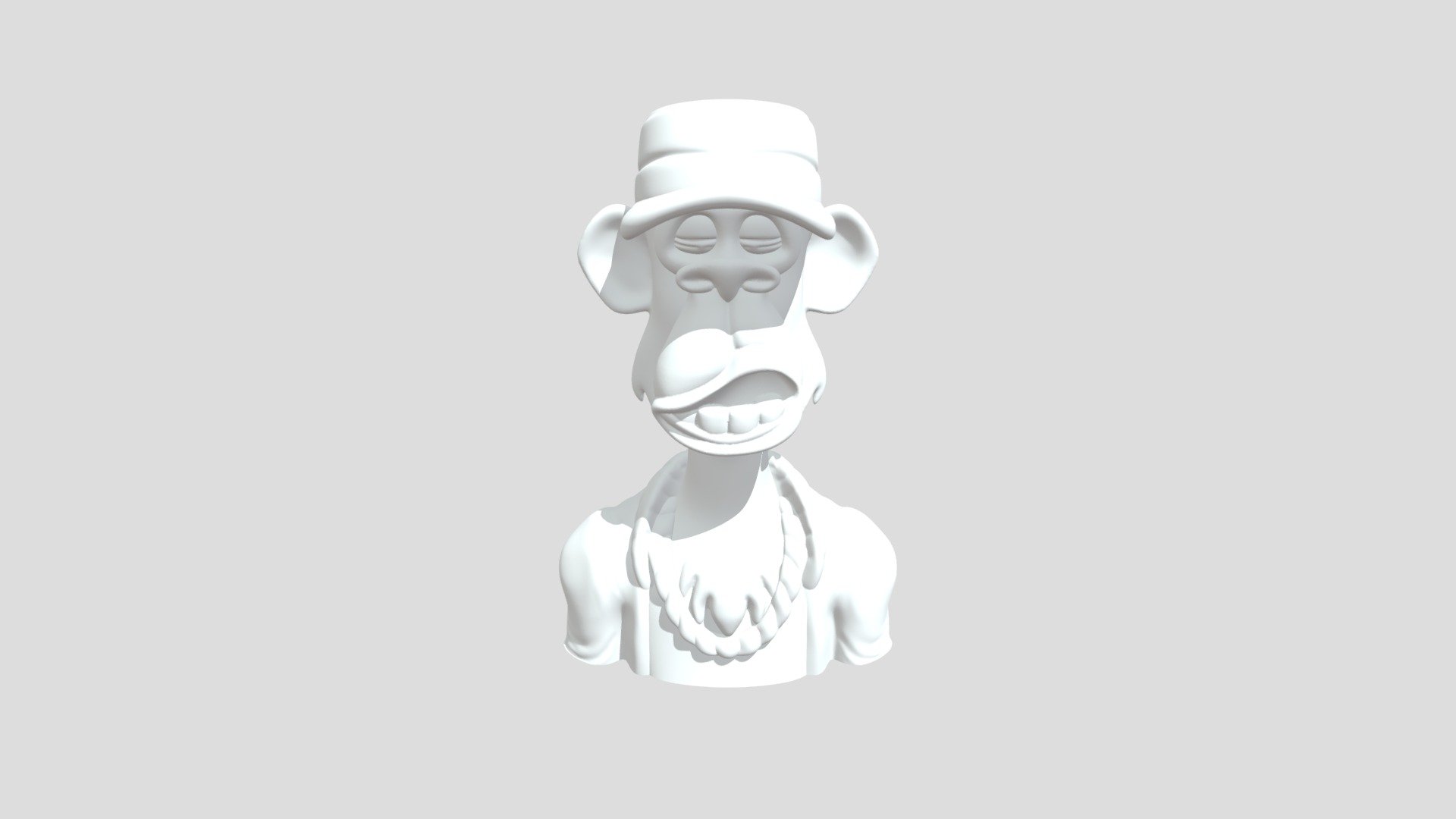 3D model inspired by the Bored Ape Yacht Club collection.

Properties:


Clothes: hip hop
Earring: none
Eyes: cyborg
Hat: army hat
Mouth: dumbfounded
