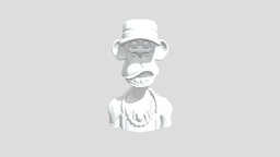 Bored Ape Bust - EMINEM custom, ape, bored, eminem, nft, 3d, bust