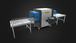 Baggage Scanner scanner, ray, security, x, guard, ct, airport, checker, conveyor, roller, safety, machine, detector, terminal, luggage, baggage, radioactive, scan