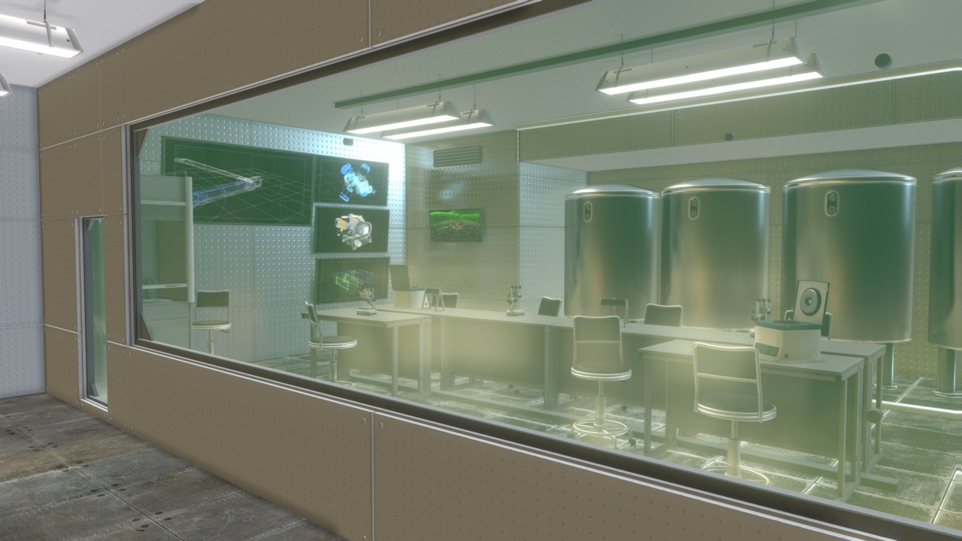 Mixaill studio presents a good solution for your games, VR projects and simulators.
Modern laboratory - modular interiors and props is a room for laboratory research with special equipment and furniture that will help you save time on implementing your ideas.
Pack includes a large set of necessary models:
modular interiors (2 room)
window
door
laboratory cupboard
laboratory table
lamp
laboratory chair
centrifugal machine
batcher with stand
metal tanks
microscope
monitors
All textures PBR.
We really hope that we can help you, also if you have any questions and wishes please write: Mixaill(dog)gmail.com