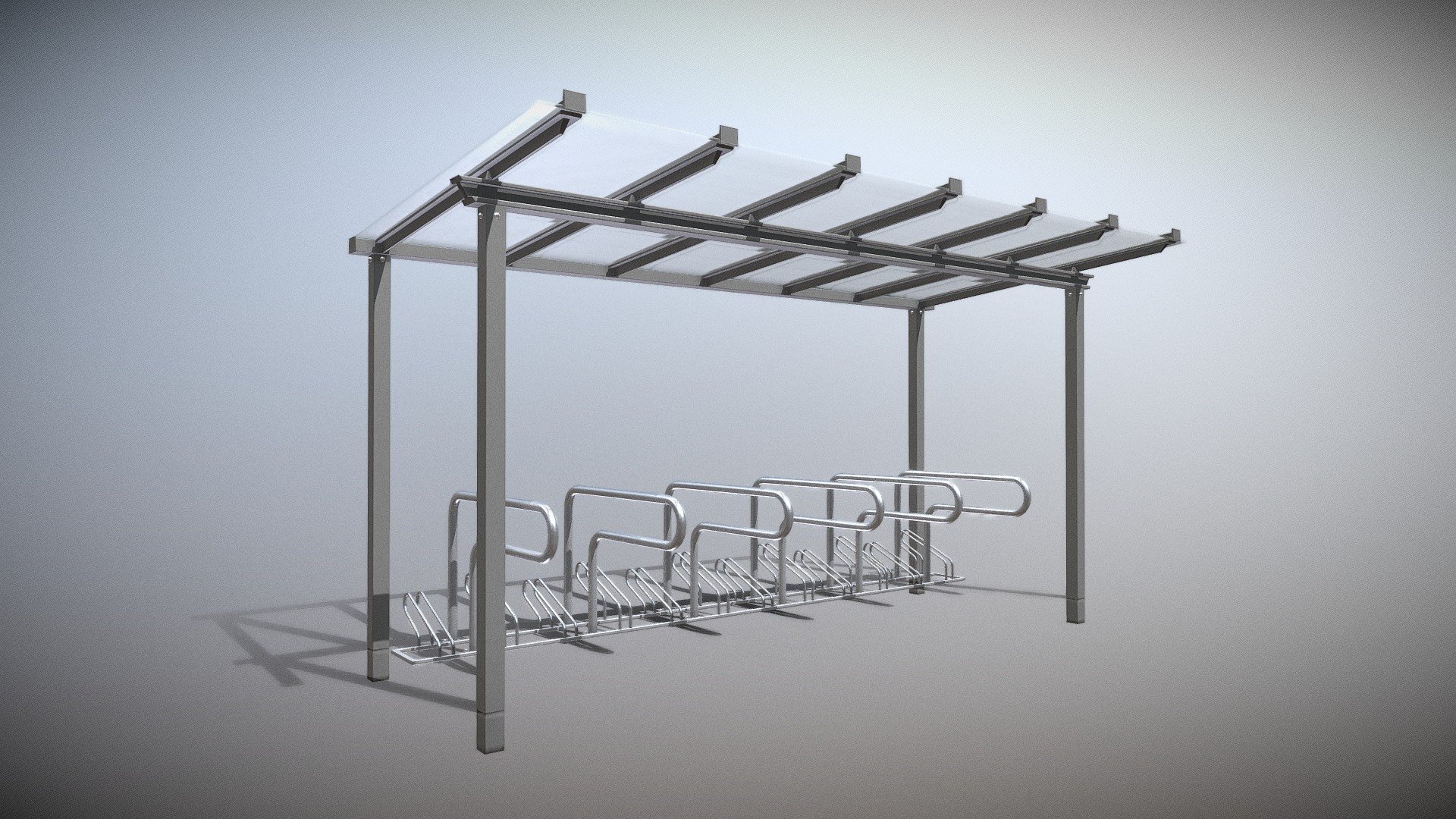 Here is bike stand 1.




version 8 

with glass roof

width 4800mm






created with the modulare bike stand construction kit



Modeled and textured by 3DHaupt in Blender-3D