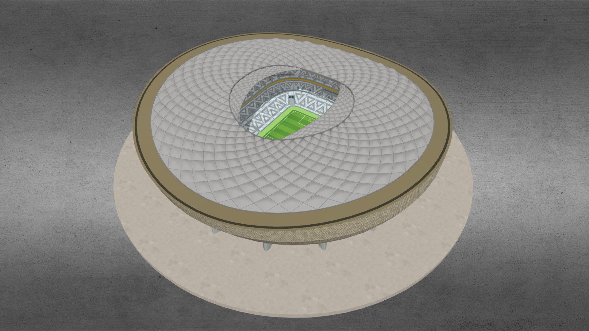 Lusail Iconic Stadium - Fifa World Cup 2022 Qatar 3D model
Lusail Iconic Stadium or Lusail Stadium is a football stadium in Lusail, Qatar. The stadium will host the final game of the 2022 FIFA World Cup. The Lusail Stadium, owned by the Qatar Football Association

Please Visit:
[https://nuralam3d.blogspot.com/2022/11/Lusail%20Iconic%20Stadium%20Qatar%203D%20Model.html]

Poly Count:
Verts 77252
Poly 99409
Features of Soccer Stadium