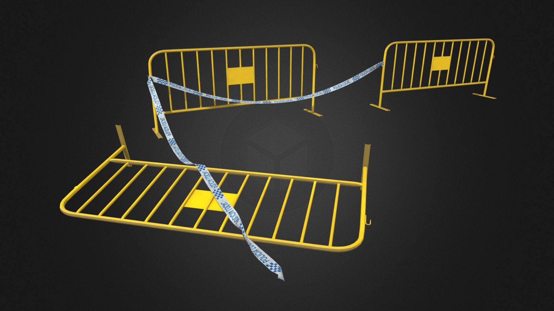 This is a simple Barrier/Fence used in construction works and other places.