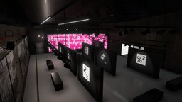 Meta Warehouse: VR Exhibition & Media Hub scene, room, modern, minimal, storage, product, style, milano, expo, communication, culture, audio, vr, exhibition, virtualreality, gallery, realistic, professional, show, exposition, showroom, conference, interior-design, artgallery, metaverse, ledscreen, architecture, game, blender, art, lowpoly, design, digital, building, factory, industrial, screen