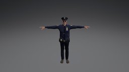 Policeman police, cop, policeman, character, man