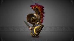 little murmillo (toy/style) gladiator, warrior, charactermodel, murmillo, toysoldier, toystyle, noai
