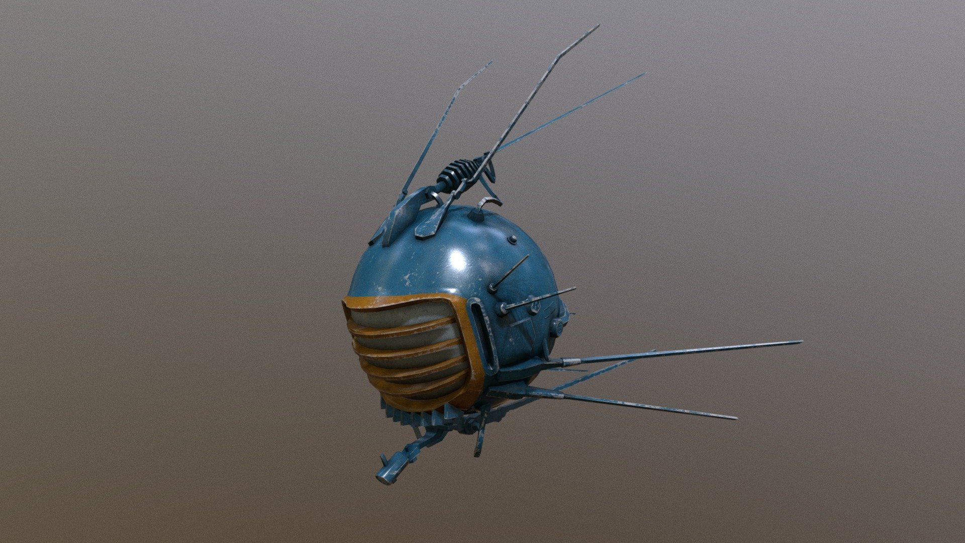 EYEbot - ROBco - Blue
Game ready model for unreal, unity engine. For scenes, videos, games.
4k PBR  textures in substance painter. Albedo, Metalic + rougness, Normal map. 
gizmos ready. You need somting ? PM me =)
ready for 3D printing