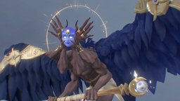 The Angel stylized 3D model angel, mythology, mythical, charactermodel, digitalart, render, character, handpainted, texturing, gameart, monster, characterdesign, noai