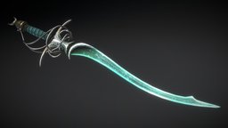 Moonlight Saber 3dcoat, rune, saber, bloodborne, weapon, modeling, 3d-coat, sword, fantasy