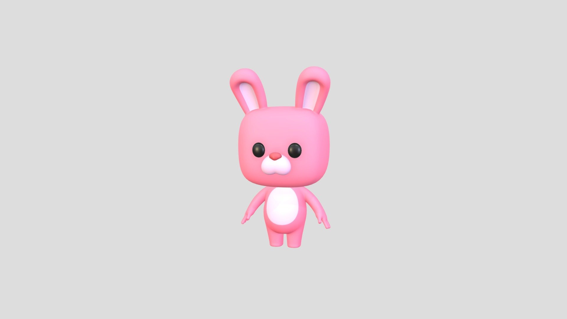 Cartoon Rabbit Character 3d model.      
    


Clean topology    

No Rig                          

Non-overlapping unwrapped UVs        
 
Ready for game engines 
 


File Formats       
 
3dsMax(2023) / FBX / OBJ   
 

PNG textures               

2048 x 2048 px               
 
( Base Color / Roughness ) 

                        

3,206 poly                         

3,258 vert