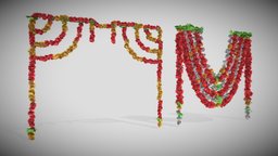 Hindu Flower Decorations - Tagetone A Malas flower, party, india, traditional, marriage, hindi, decoration