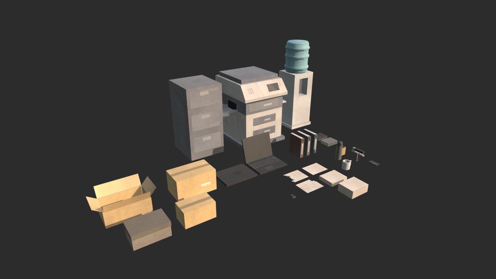 Modulair Office assets I made for our twinstick shooter project &ldquo;Overgrown