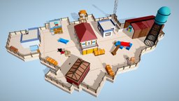 TDM Map 4 - FPS Game Environment - Low poly blend, tower, warehouse, chinatown, dome, obj, walls, cod, assetpack, watertank, lowpoly-gameasset-gameready, lowpolymodel, woodenbox, fpsgame, pubg, glb, weaponpack, weapons, lowpoly, house, factory, container, environment, gunpack, warehouse-building, tnt-explosive, tdm, tdm-map