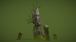 Tower Of Drowned diffuse, handpainted, lowpoly