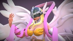 Angewomon fanart, angel, digimon, female-character, digimonadventure, realtime-3d, digimon3d, stylizedcharacter, angewomon, anime-character, tailmon, substancepainter, substance, character, handpainted, girl, blender, lowpoly, blender3d, female, stylized, anime