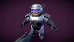 Cato Cop - Preview cat, robo, cop, character, game, design, caterra