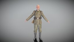 German Wehrmacht soldier ready for animation 423 armor, style, archviz, scanning, ww2, soldier, people, pose, visualization, army, german, photorealistic, equipment, infantry, germany, combat, nazi, uniform, strong, quality, malecharacter, bald, brave, wermacht, a-pose, weapon, realitycapture, photogrammetry, game, lowpoly, scan, man, military, human, male, gear, highpoly, gameready, scanpeople, deep3dstudio, nazi-german