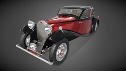 Bugatti 50T Oldtimer car red, tire, cars, drive, sportscar, subdivision, oldschool, bugatti, hood, old, coupe, old-car, subdiv, car3dmodel, carmodel, oldtimer, touringcar, redhood, oldcar, 1930, cars-vehicles, red-black, oldfashioned, tiretread, subdiv-ready, subdivision-ready, vehicle, car, black, oldvehicle, bugatti50t, old-timer, car1930, molsheim-buick, bugatti-car, tirestreads, blackandred, bugatti50