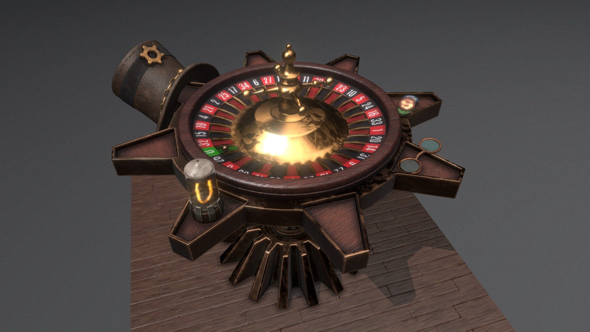 First hard-surface attempt. First disappointment in my PC. Inspired by chaos in my head, mixing Metro, Bioshock, Fallout New Vegas and many others