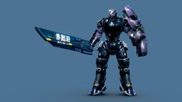 Low Poly Robot - Mars warhammer, destiny, drone, mech, mars, ninja, mechanical, cyber, robotic, god, mecha, cyborg, android, science, warframe, overwatch, charactermodel, ronin, cybernetic, science-fiction, genji, anthem, cyberpop, lowpoly, sci-fi, futuristic, characterdesign, robot, hisqie
