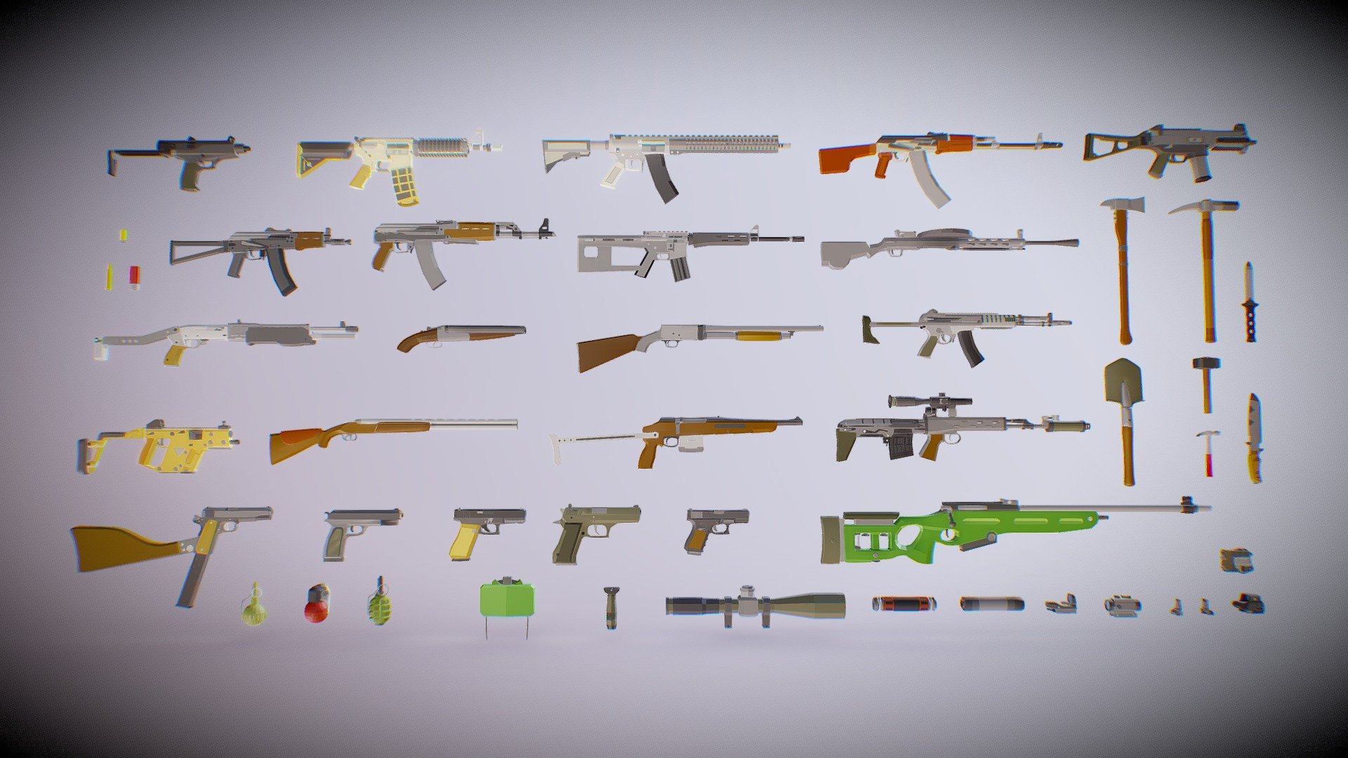 Please support me on Patreon to allow me to make more assets for free like this!


SUPPORT ME ON PATREON
Polygonal Modern Weapons Collection 2 Asset Package is a weapon combination package designed to allow you to create multiple combinations of weapons to give your players the ultimate choice.

With hundreds of possible combinations players wont tire of creating their own weapon combinations or simply choosing one of the epic stock weapons for a long while!

Support email : Email Me Here

Aligned Games website : Visit Here